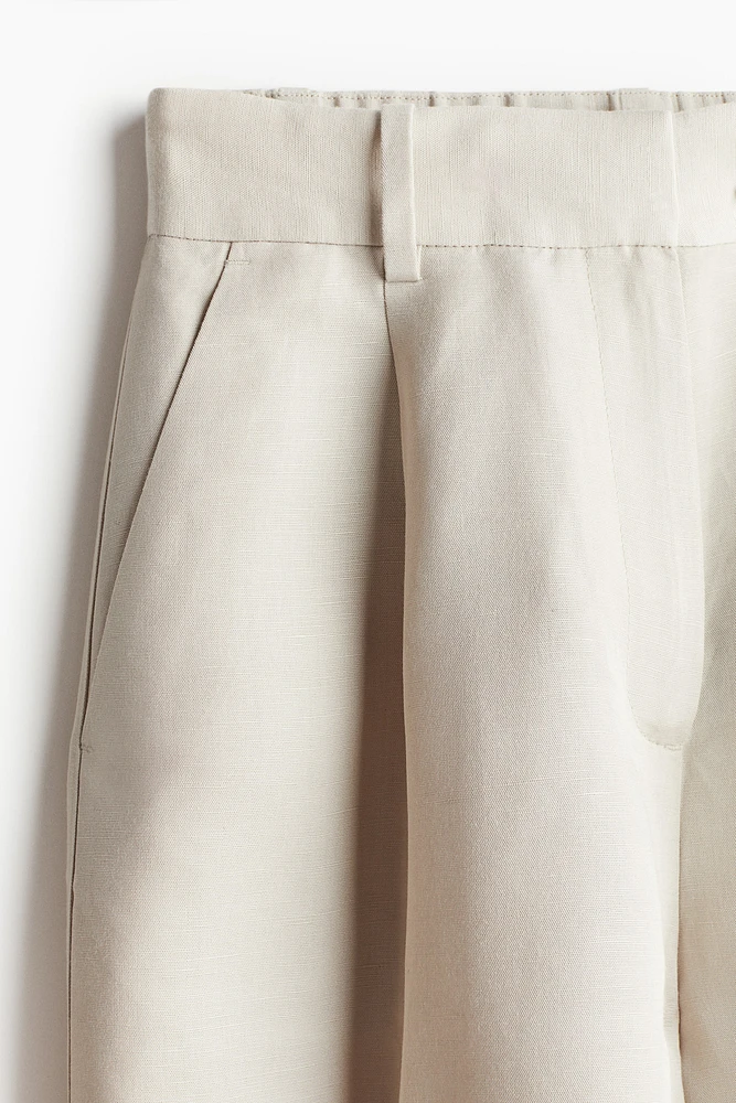 Linen-blend Shorts