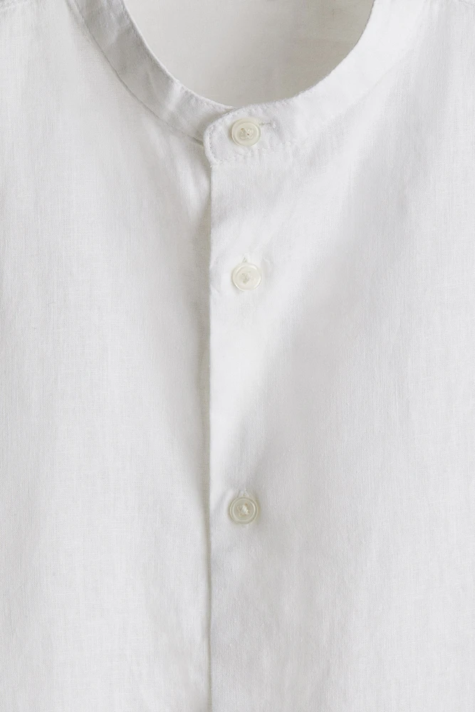 Chemise classique en lin mélangé