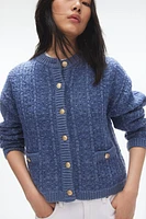 Textured-Knit Cardigan