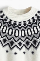 Jacquard-Knit Sweater