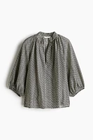 Balloon-sleeved Blouse