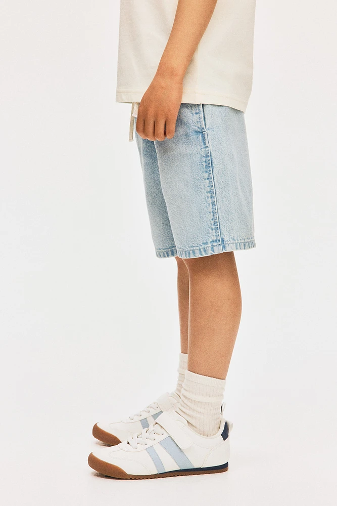 Cotton Denim Shorts
