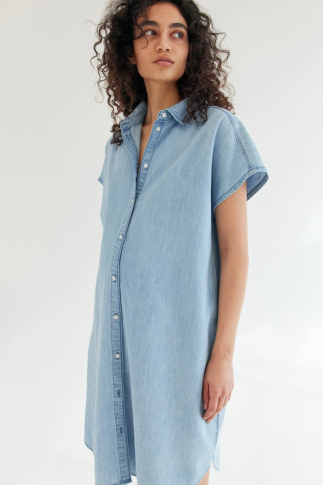 MAMA Denim Tie-belt Dress