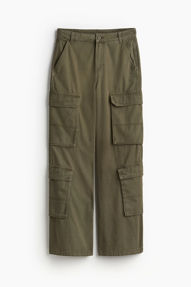 Wide-leg Cargo Pants