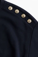 Button-Detail Sweatshirt