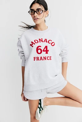 Sweatshirt with Text Motif