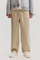 Pantalon ample en sergé de coton