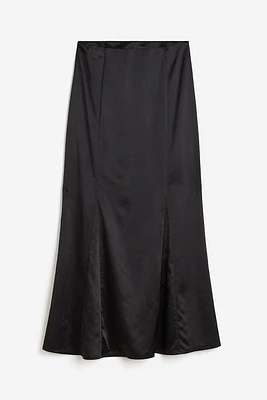 Crêped Satin Skirt