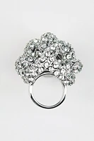 Rhinestone-Chain Cluster Ring