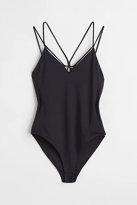 Narrow-shoulder-strap Bodysuit