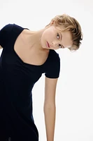 Pointelle-Jersey Dress