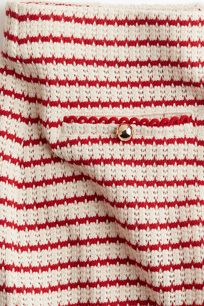 Short en tricot texturé