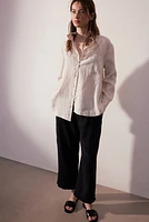 Ankle-length Linen Pants