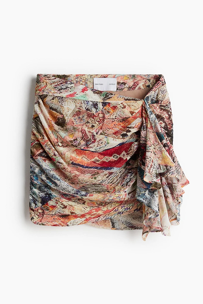 Draped Mini Skirt