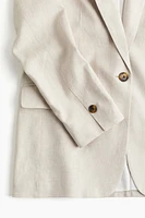 Linen-blend Blazer