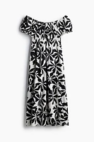 Off-the-Shoulder Poplin Dress