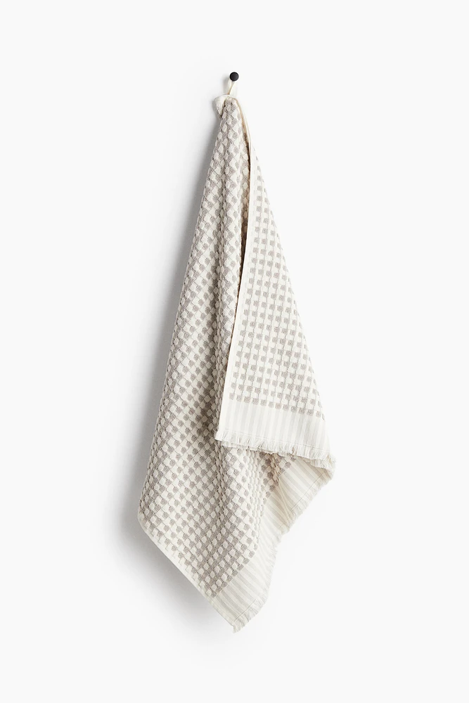 Patterned Cotton Terry Bath Towel