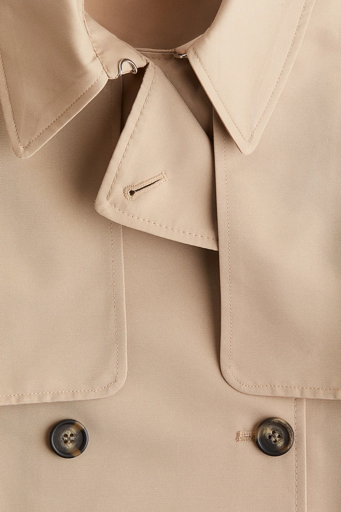 Double-breasted Twill Trench Coat