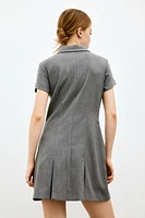 Zip-Front Dress with Collar