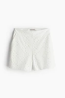 Eyelet Embroidered Shorts