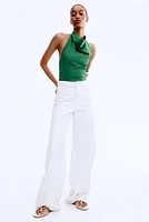 Draped Halterneck Top