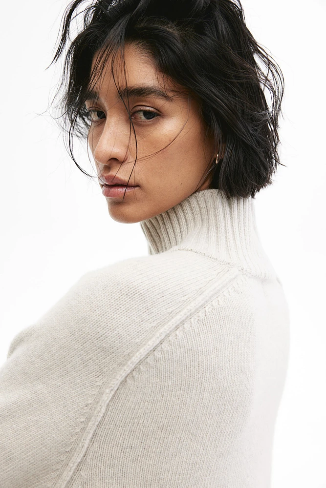 Cashmere-blend Mock Turtleneck Sweater