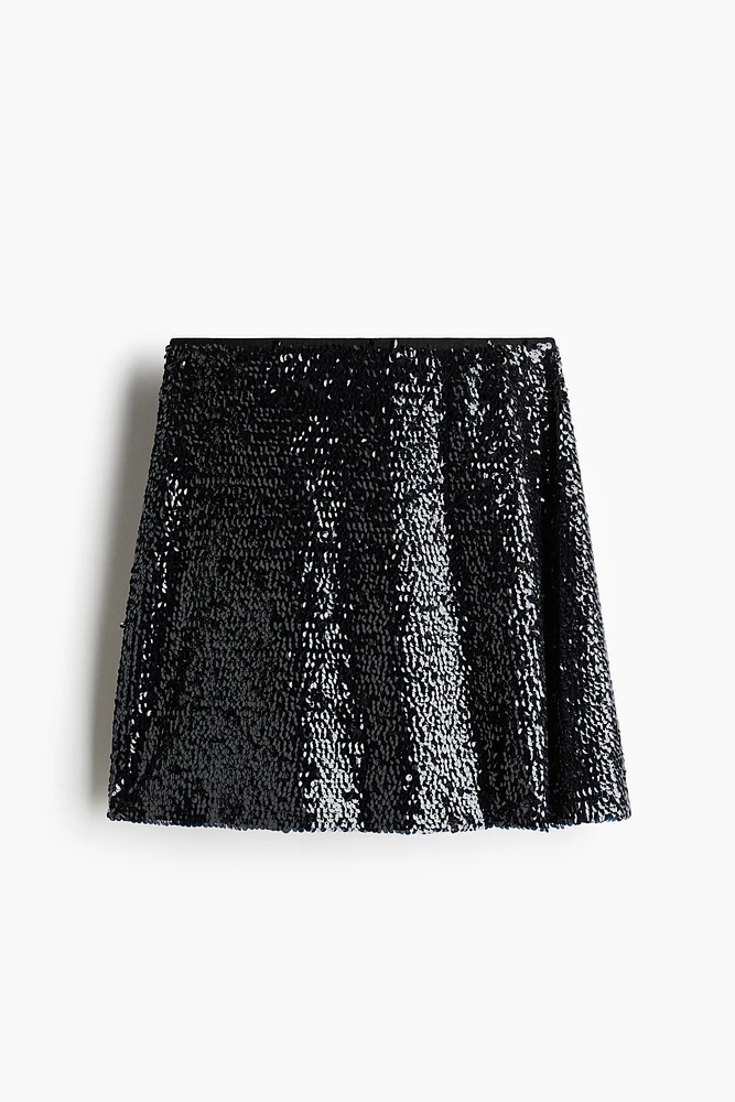 Sequined Mini Skirt