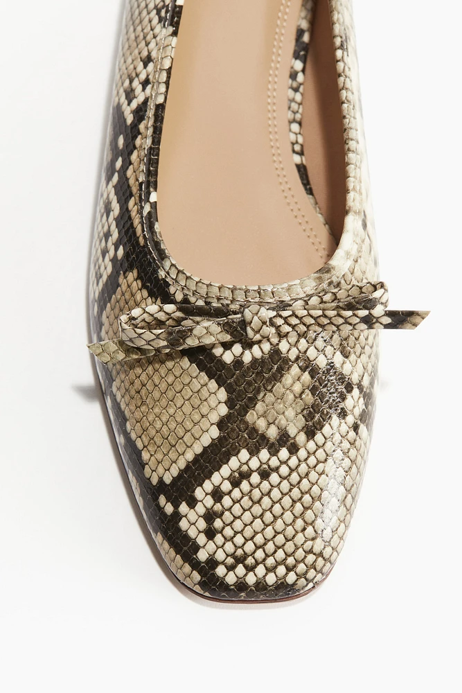 Bow-Detail Ballet Flats