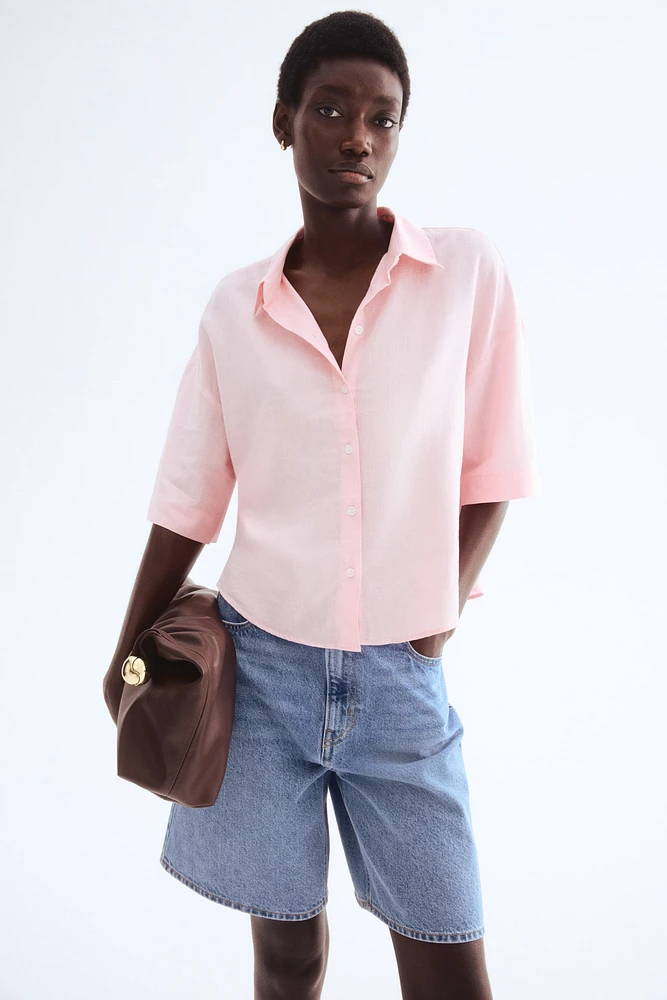 Linen-Blend Shirt