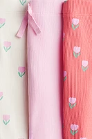 3-pack Ribbed Cotton Leggings