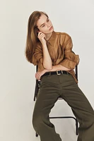 Low-waist Twill Pants