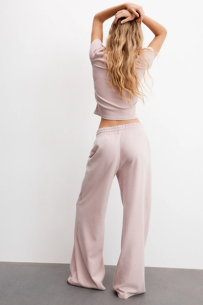 Wide-Leg Jersey Joggers