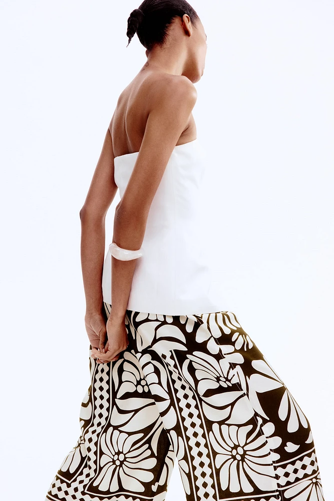 Wide-Leg Pull-On Pants