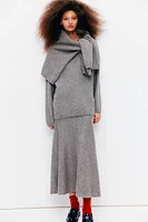 Flared Knit Skirt