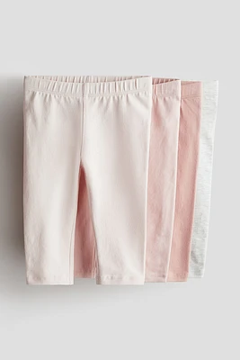 Lot de 4 leggings en jersey coton