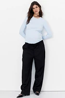 MAMA Ribbed Jersey Top