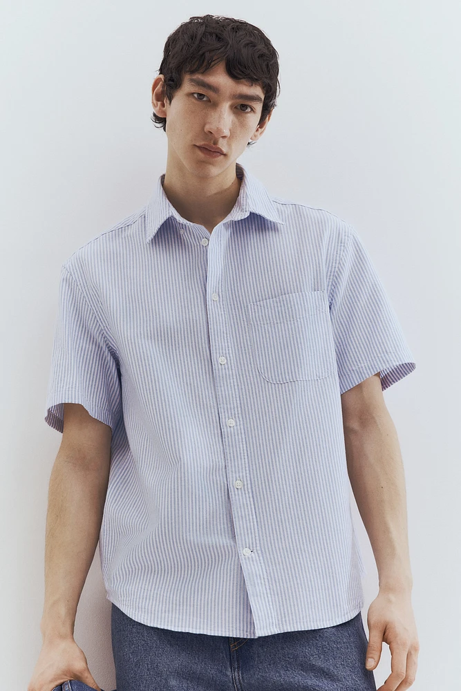 Chemise Oxford classique avec manches courtes