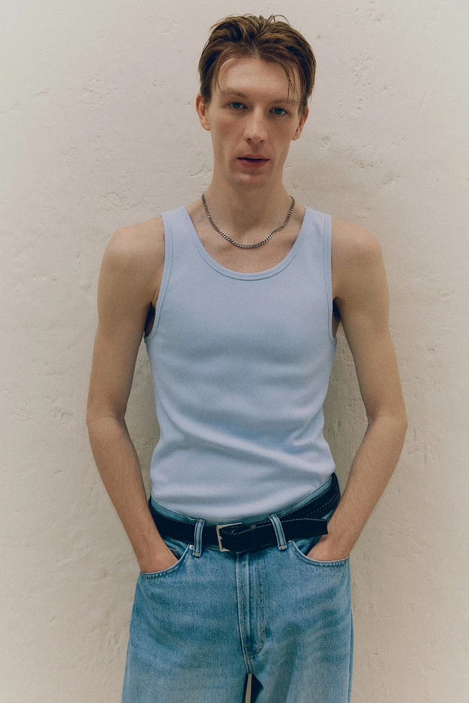 Slim Fit Ribbed Tank Top
