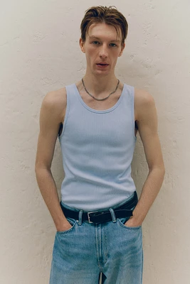 Slim Fit Ribbed Tank Top