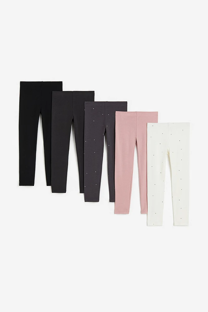 Lot de 5 leggings en jersey