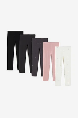 Lot de 5 leggings en jersey
