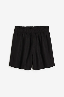 Linen-blend Pull-on Shorts