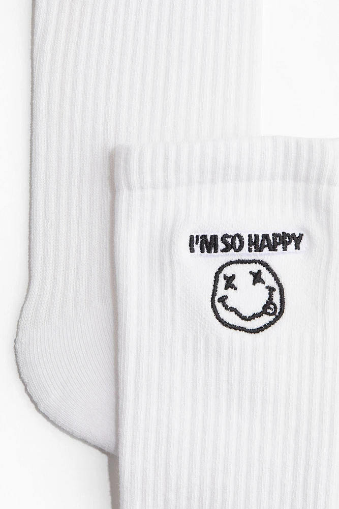 Motif-detail Socks