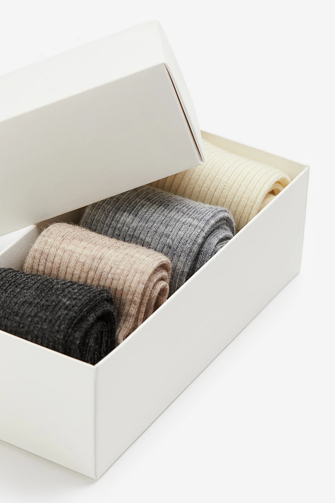 4-pack Wool-blend Socks