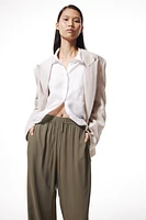 Pantalon large avec taille élastique
