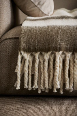 Patterned Wool-blend Throw