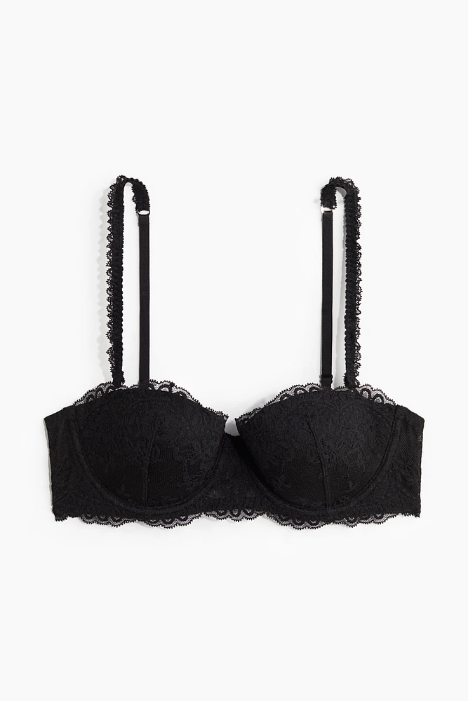 Padded Lace Balconette Bra