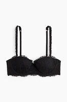 Padded Lace Balconette Bra