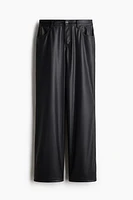 Pantalon droit en tissu enduit