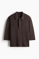 Loose-Fit Sheer Polo Shirt